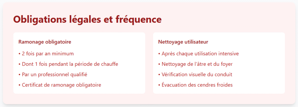 Obligations légales et fréquence