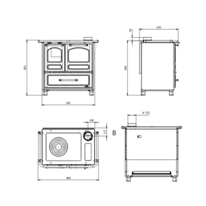 Cuisinière à bois Family - 8 Kw
