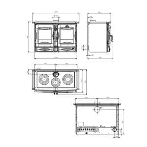 Cuisinière à bois Alaska V16 - 12 Kw