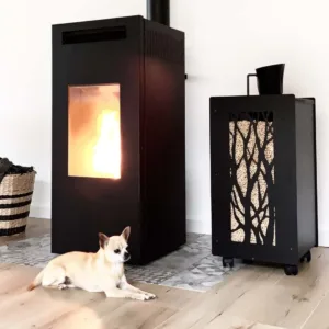 Gros pack stockage granulés de bois Arbre noir