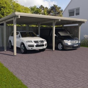 Carport double WEKA 618 imprégné 603 x 512 cm