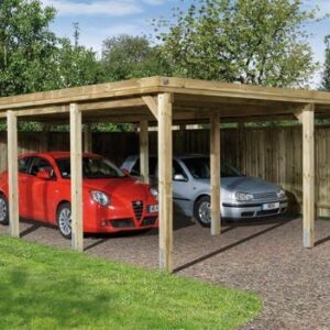Carport double WEKA 618 Imprégné 603 x 802cm
