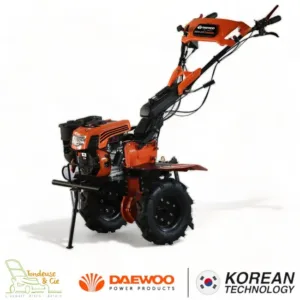 Motoculteur thermique à traction 212cm3, largeur de travail jusqu'à 130cm, 2 vitesses AV/1 AR, guidon ajustable - DAEWOO