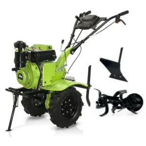 Motoculteur diesel 5200W 246 cm3 7CV Démarrage électrique Transmission directe