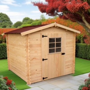 Abri de jardin en bois massif 3,80m² – madriers 20mm - Habrita