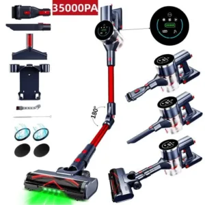 Aspirateur Balai Sans Fil RAVAS VC806 – 550W, 35KPa, Autonomie 60 min, Multifonctions 8 en 1