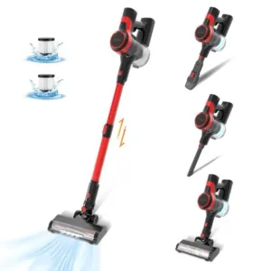 Aspirateur Balai Sans Fil STANEW 4 en 1 – Puissance 12 KPa, LED et Filtration Métallique