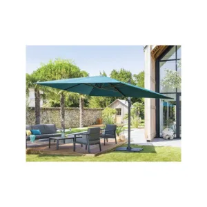 Parasol inclinable Élea 3x4m Bleu Canard - HESPERIDE